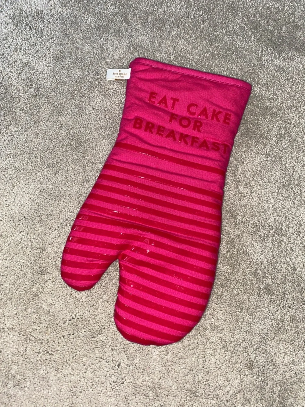 Kate Spade Eat Cake For‎ Breakfast Oven Mitt  Pink